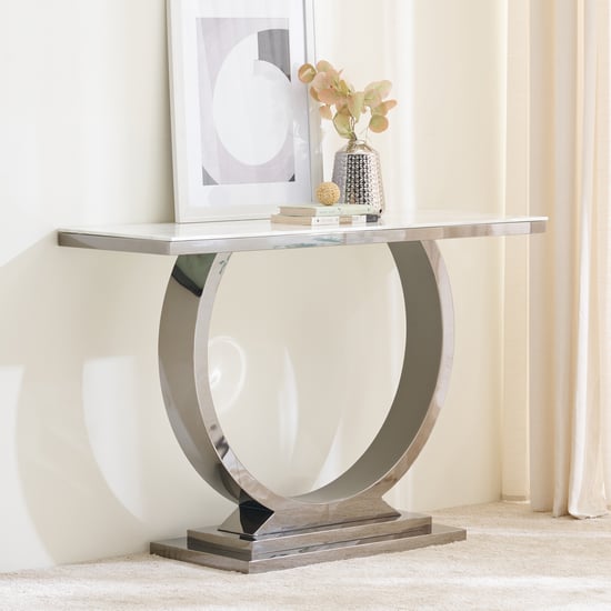 Finley Metal Console Table - Silver