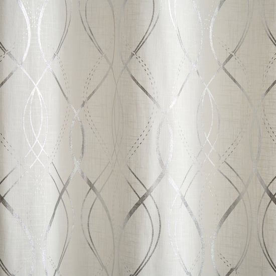 Anderson Antarctica Set of 2 Foil Print Light Filtering Window Curtains