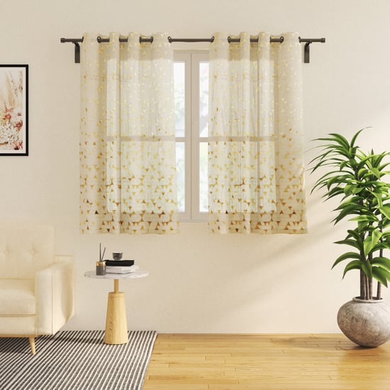 Anderson Mayfly Set of 2 Foil Print Light Filtering Window Curtains