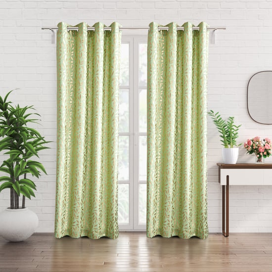 Anderson Porcini Set of 2 Foil Print Light Filtering Door Curtains