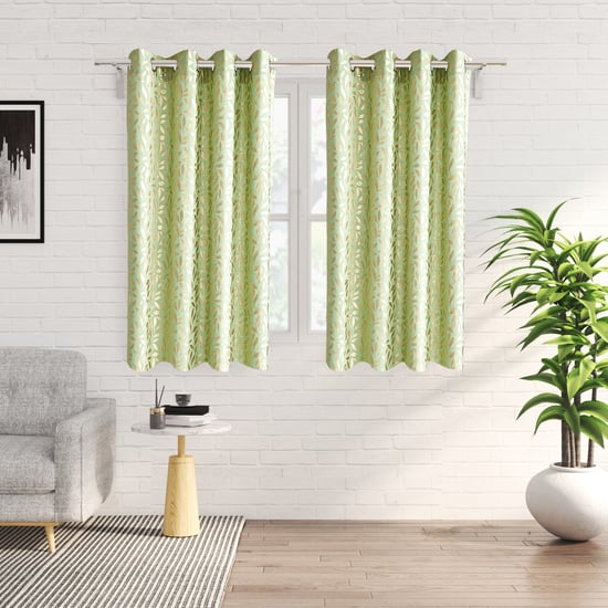 Anderson Porcini Set of 2 Foil Print Light Filtering Window Curtains