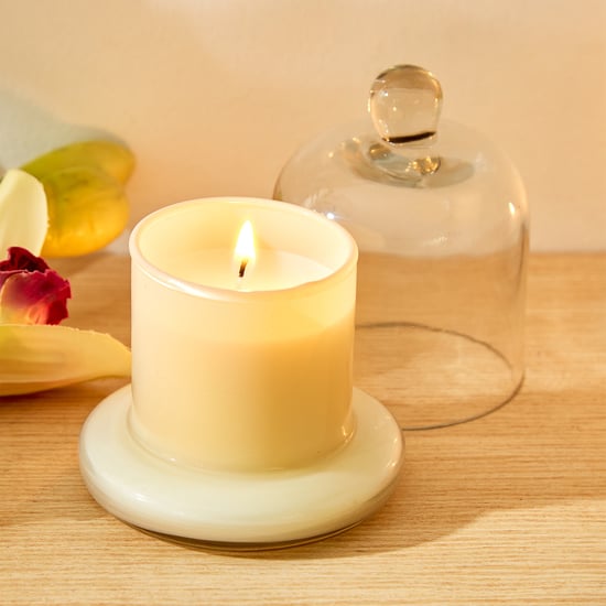 Adora Balanace Glass Vanilla and Lilly Scented Jar Candle