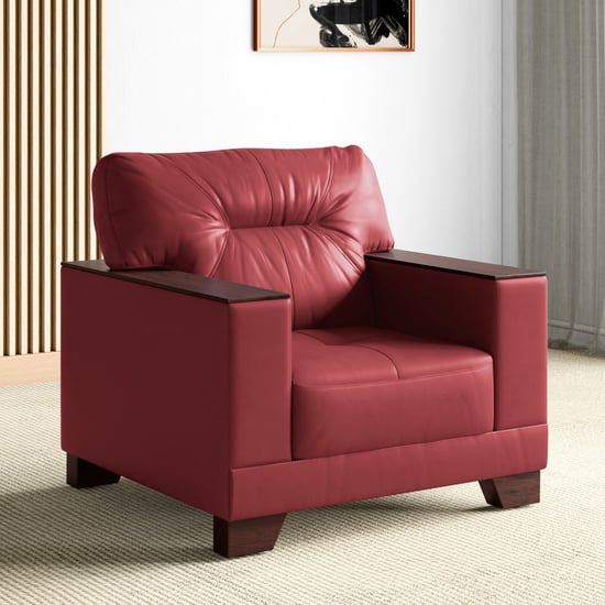 Walter Half Leather 1-Seater Sofa - Customized Furniture