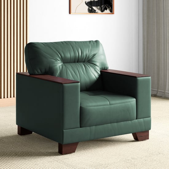 Walter Half Leather 1-Seater Sofa - Customized Furniture