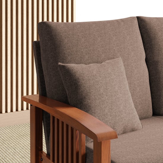 Abby Fabric 2-Seater Sofa with Cushions Customized Furniture Brown