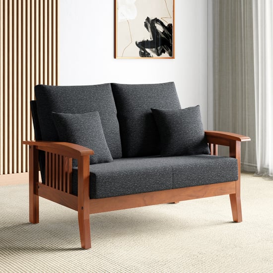 Abby Fabric 2-Seater Sofa with Cushions - Customized Furniture