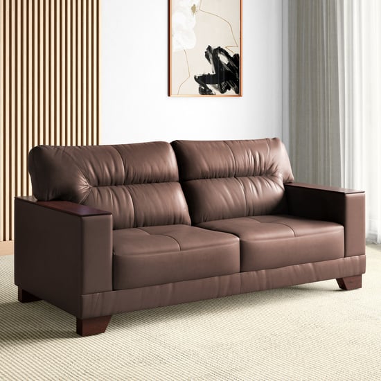 Walter Half Leather 3-Seater Sofa - Customized Furniture