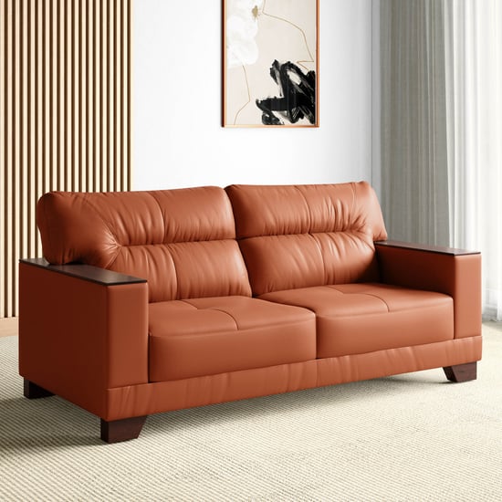 Walter Half Leather 3-Seater Sofa - Customized Furniture