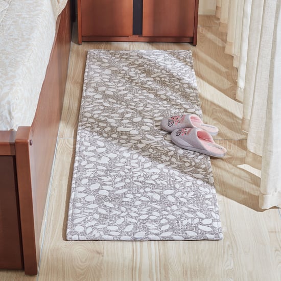 Exotica Foliage Polycotton Jacquard Woven Bedside Runner - 150x50cm