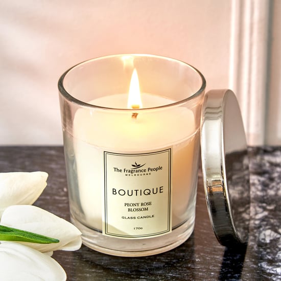 Boutique Peony Rose Blossom Scented Jar Candle