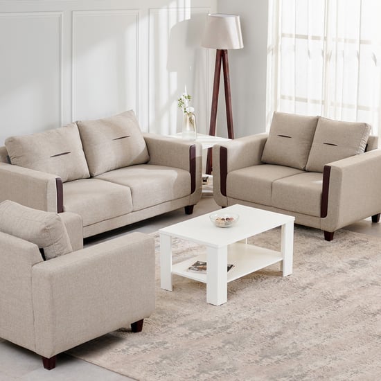 Berry Fabric 3+2+1 Seater Sofa Set - Beige