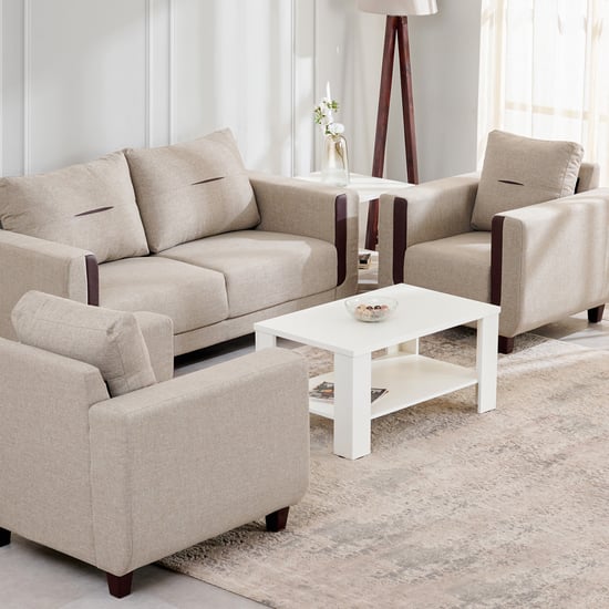 Berry Fabric 3+1+1 Seater Sofa Set - Beige