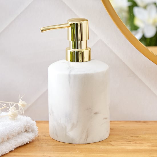 Aubree Marbel Polyresin Soap Dispenser - 320ml