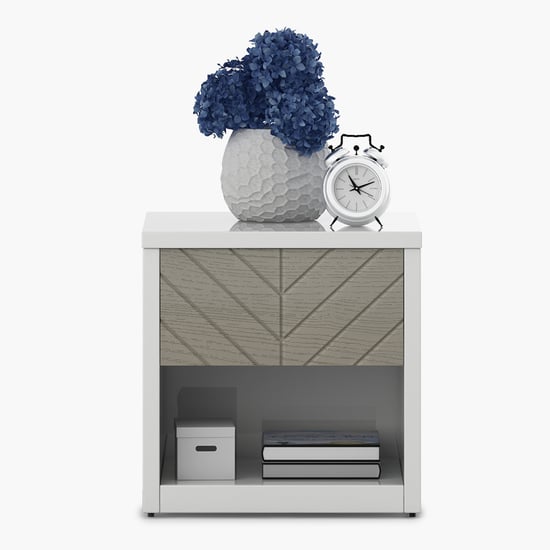 Helios Alaska Bedside Table - White