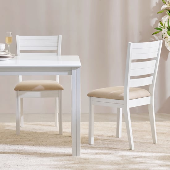 Montoya Set of 2 Fabric Dining Chairs - White