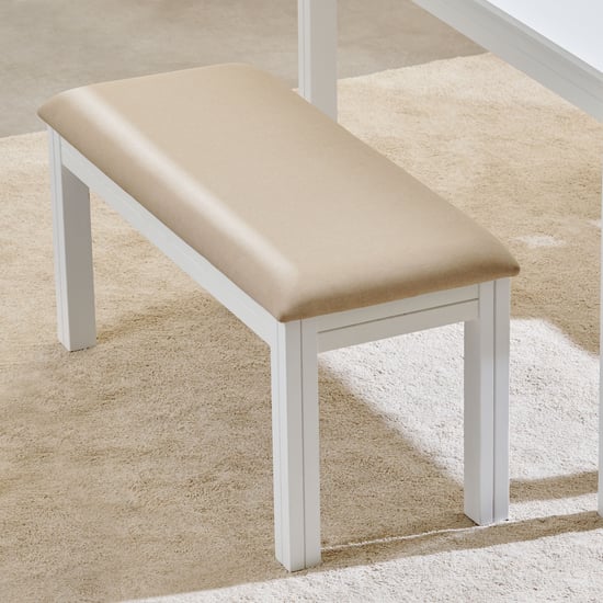 Montoya Fabric Dining Bench - White