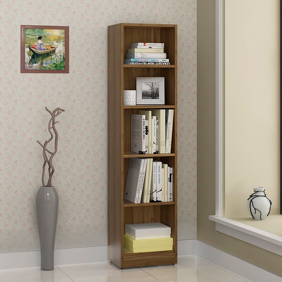 Helios William 5-Tier Book Shelf - Brown