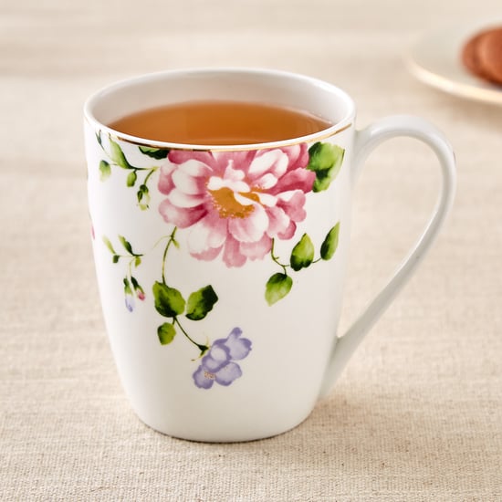 Lucas Hollyhock Bone China Printed Mug - 340ml