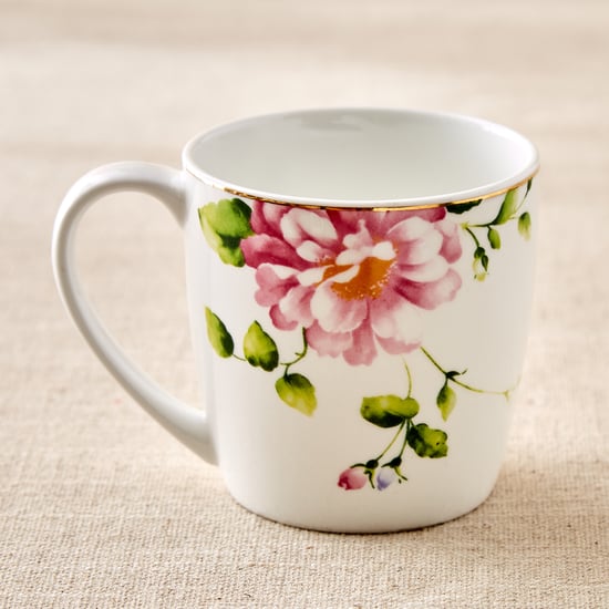 Lucas Hollyhock Bone China Printed Mug - 240ml