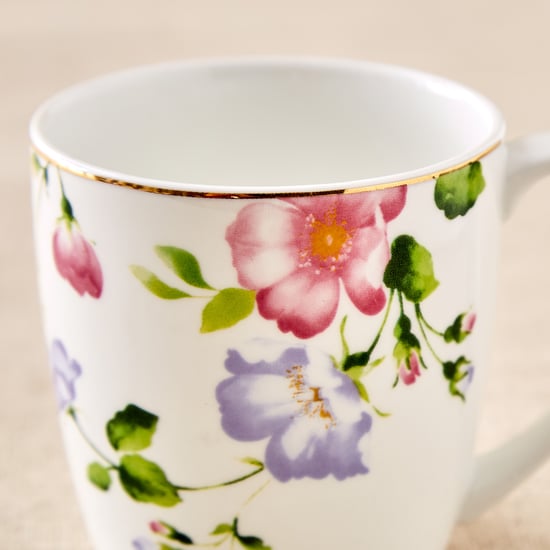 Lucas Hollyhock Bone China Printed Mug - 240ml