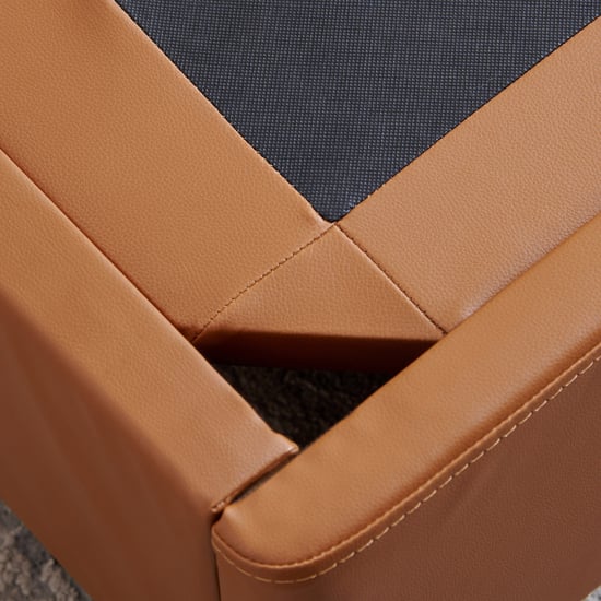 Tiffany Hazel Faux Leather King Bed - Brown