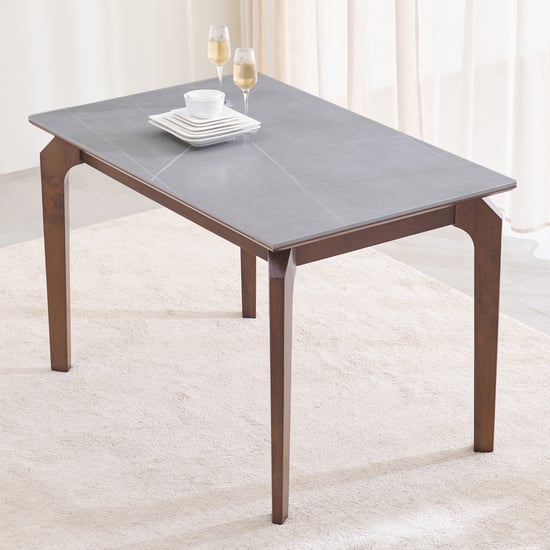 Falcon Ceramic Top 4-Seater Dining Table - Grey