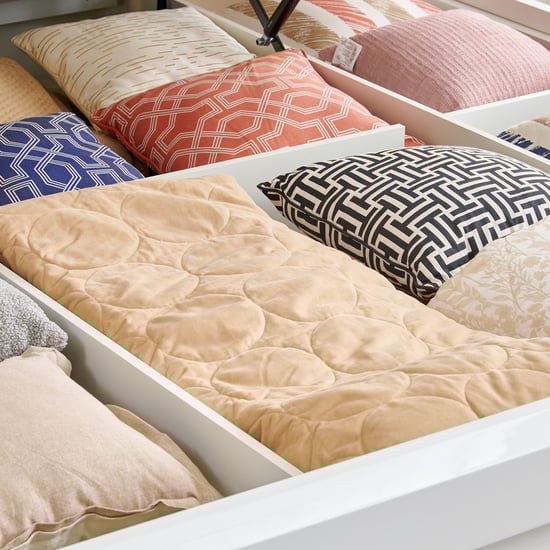 Helios Spacewood Kosmo Arctic King Bed with Hydraulic Storage - White