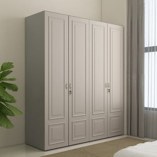 Helios Laurel 4-Door Wardrobe - Off-White