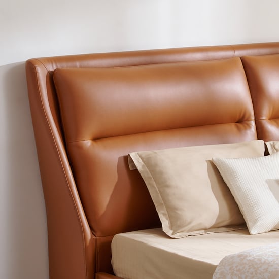 Tiffany Hazel Queen Bed with Hydraulic Storage - Brown