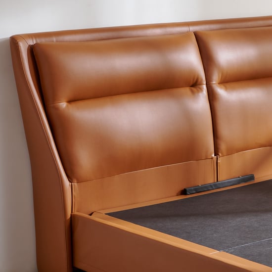 Tiffany Hazel Queen Bed with Hydraulic Storage - Brown