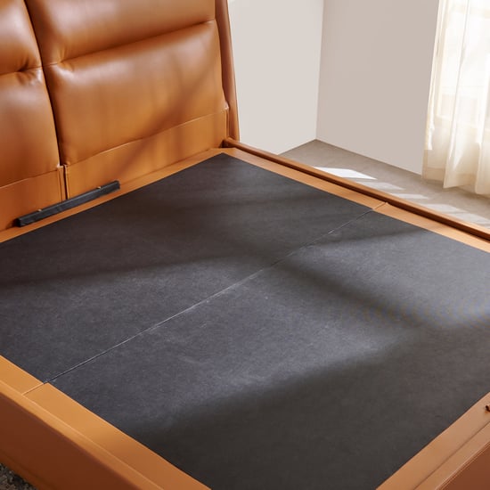 Tiffany Hazel Queen Bed with Hydraulic Storage - Brown