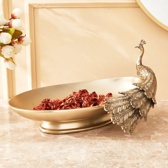 Eternity Vivere Metal Peacock Decorative Platter