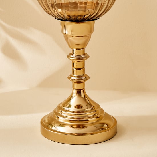 Heritage Renew Jive Glass and Metal Hurricane Candle Holder - Large