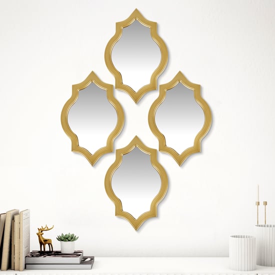 Ananda Engage Set of 4 Polypropylene Decorative Mirrors - 20x30cm