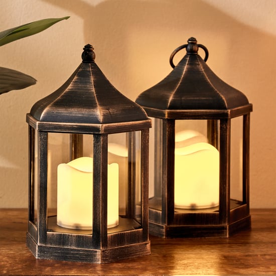 Pegasus Meadows Set of 2 Polypropylene LED Lanterns