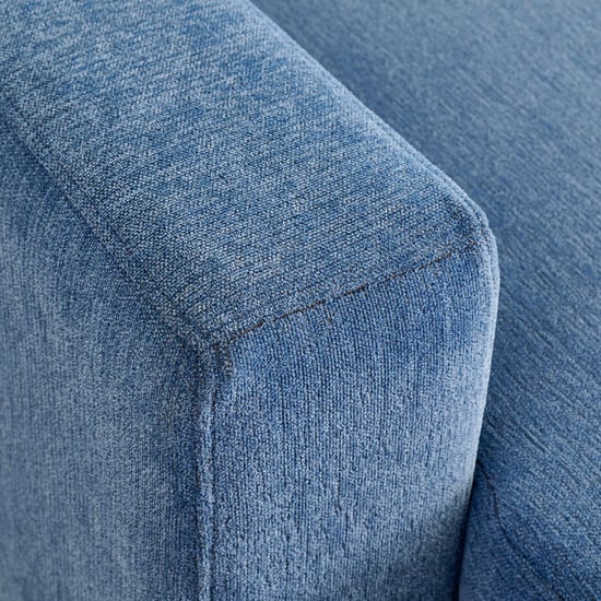 Helios Woodland Fabric 2-Seater Storage Sofa Bed with Interchangeable Chaise - Blue