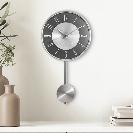 Casablanca Pioneer Metal Pendulam Wall Clock - 18x34cm