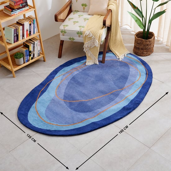 Paradis Rafael Nylon Woven Carpet - 180x120cm | Blue | Nylon