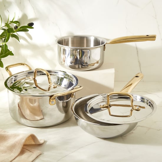 Gravis Stellar 5Pcs Triply Stainless Steel Cookware Set