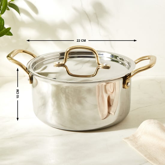 Gravis Stellar 5Pcs Tri-Ply Stainless Steel Induction Compatible Cookware Set