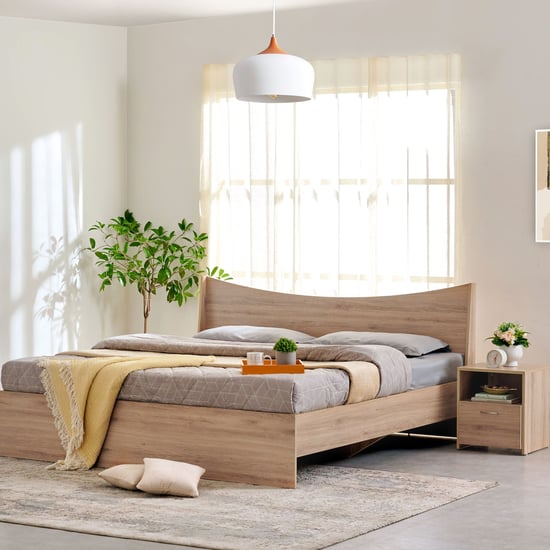 Helios Alton King Bed with Bedside Table