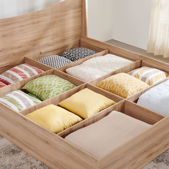 Helios Alton Box Storage King Bed with Bedside Table