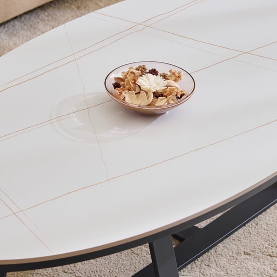 Harper Sintered Stone Top Coffee Table - White
