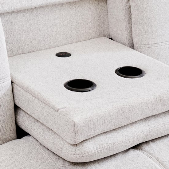 Gamora Fabric 3-Seater Sofa Bed with Drop-Down Table