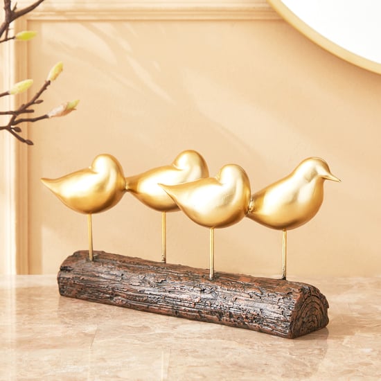 Paloma Robin Polyresin Four Birds on Stick Figurine