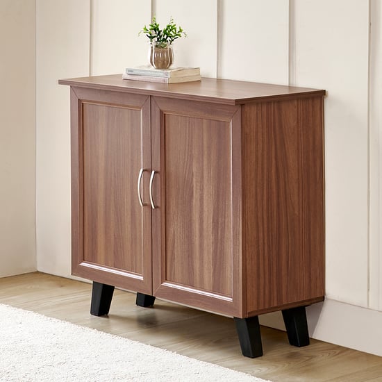 Helios Alton 9 Pairs Shoe Cabinet - Walnut