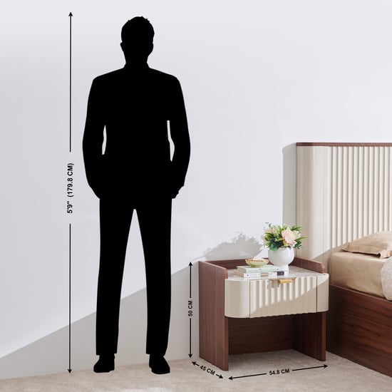 Elysium Bedside Table - Brown