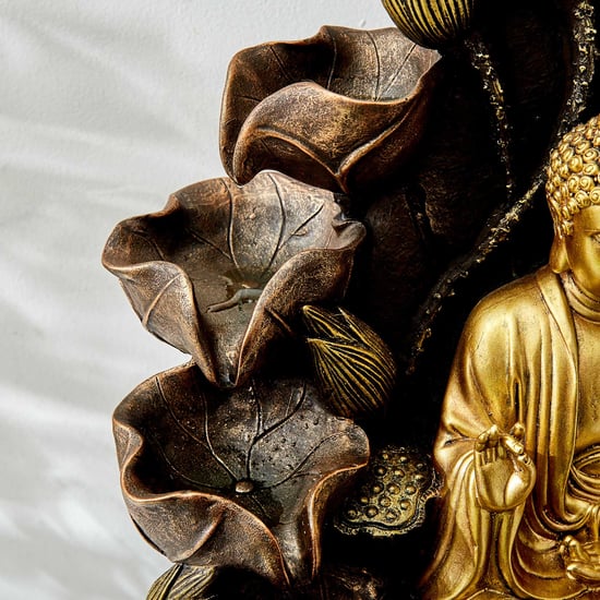Cascade Polyresin Buddha Water Fountain - 30x24x53cm