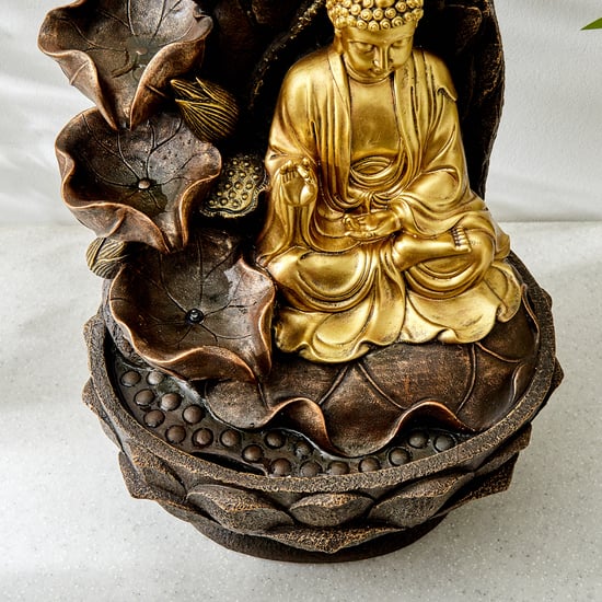 Cascade Polyresin Buddha Water Fountain - 30x24x53cm