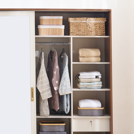 Elysium 2-Door Sliding Wardrobe with Mirror - Beige